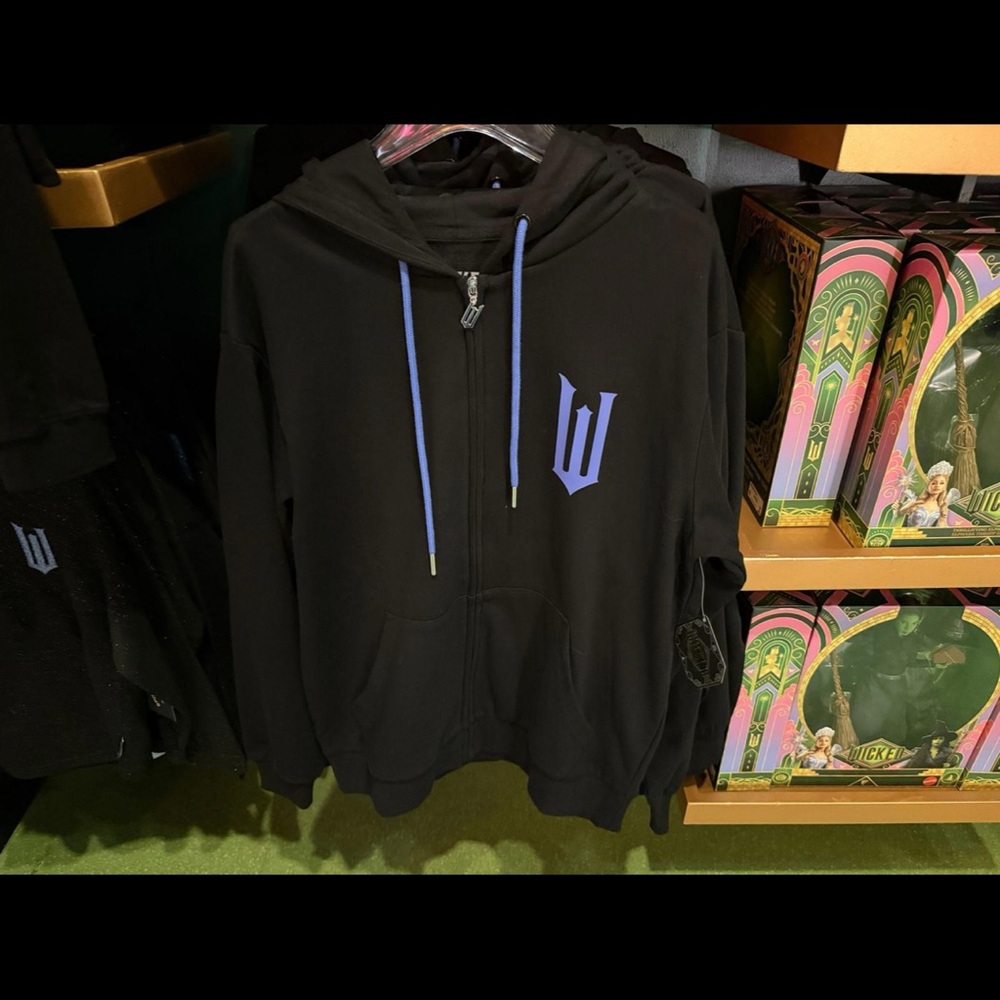 Wicked For Good Zip-Up Hoodie Sweatshirt Universal Studios XL